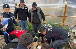 Ayağı çapa makinesine sıkışan şahıs itfaiye...