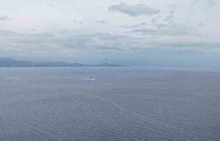 Ayvacık açıklarında botun battığı bölgede...