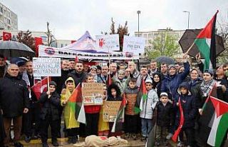 Bafra’da Gazze için miting