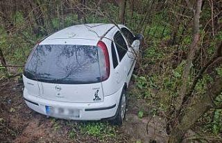 Bandırma’da kaza...Tabelaya çarptı, uçuruma...