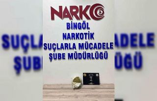 Bingöl’de 1,5 kilo toz esrar ele geçirildi