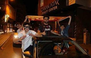 Cizre’de Galatasaraylı taraftarların galibiyet...