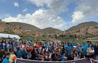 Çocuklar düzenlenen etkinlikte doyasıya eğlendi