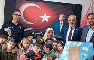 Çorum’da miniklerden polis haftası ziyareti