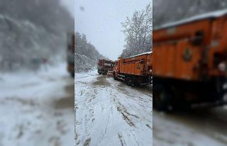 Doğalgaz tüpleri yüklü tır kaydı, yol ulaşıma...