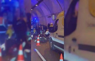 Dolmabahçe Tüneli’nde kaza yapan motosiklet sürücüsü...