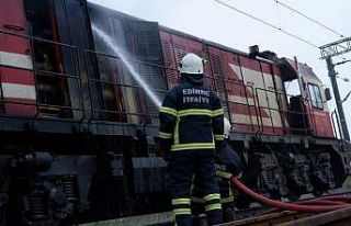 Edirne’de yük treninde yangın