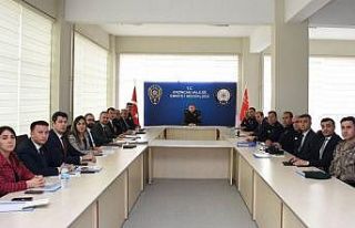 Emniyet Müdürü Baybaba, birim amirleriyle toplantı...