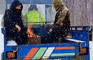 Erbaa’da soğuk havalara karşı ilginç çözüm