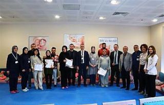 Gebe Okulu eğimini başarıyla tamamlayan ebeveyn...