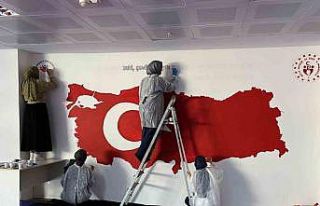 Güreş salonu renklendi