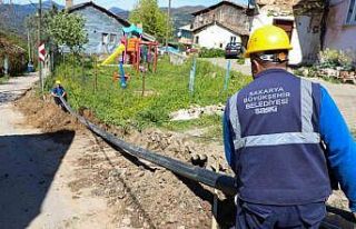 İki mahallenin 4 bin metrelik içme suyu hattı için...