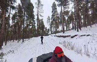 Kars’ta 2 kişi ATV araca bağladığı halatla...