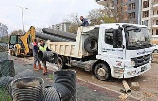 Kırıkkale Belediyesi su birikintilerin yaşandığı...