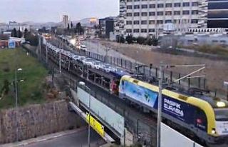 Marmaray hattında araçların yolculuğu görüntülendi
