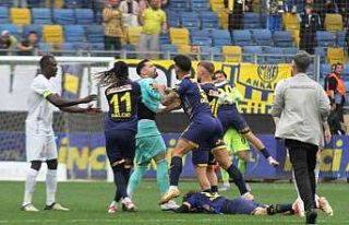 MKE Ankaragücü - Çorum FK maçı sonrası kavga