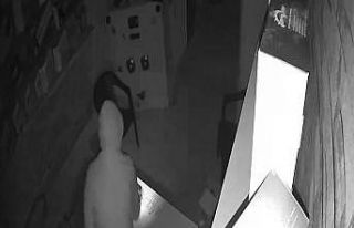 O anlar kamerada: Duvar delip iş yeri soydu, yakalanınca...