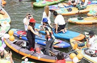 Seyhan Nehri’ndeki Su Korteji’nde evlilik teklifi