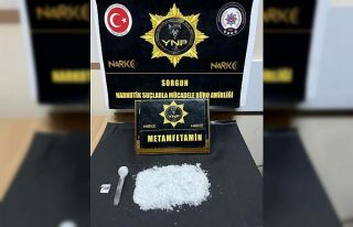 Sorgun’da metamfetamin ele geçirildi