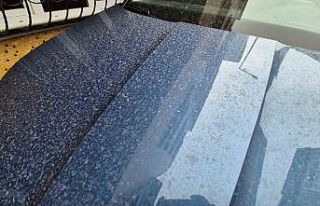 Tekirdağ’da araçların üzeri çamurla kaplandı