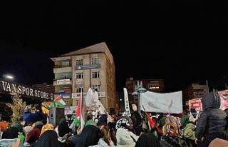 Van’da Gazze için tekbir sesleri yükseldi