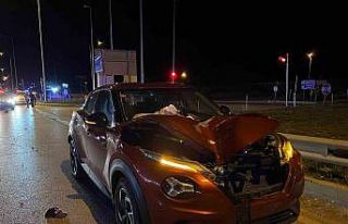 Yolun karşısına geçmek isterken cipin çarptığı...