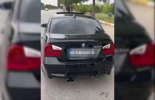 Abartı egzozlu lüks otomobil sahibine 9 bin TL ceza...