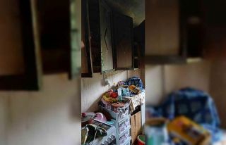 Açık unutulan tüp yangına neden oldu