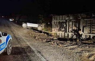 Adıyaman-Malatya karayolunda tek taraflı trafik...