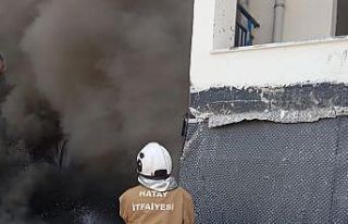 Antakya’da inşaat alanında yangın