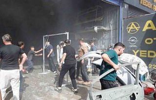 Antalya’da boya atölyesinde çıkan yangında 12...