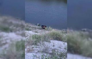 Asi Nehrinde mahsur kalan vatandaşı itfaiye ekipleri...