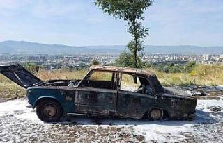 Aydın’da otomobil küle döndü