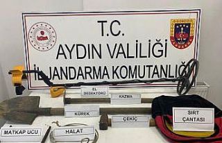 Aydın’da sit alanındaki kaçak kazıya jandarmadan...