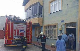 Bafra’da yangın paniği