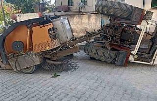 Belediyenin temizlik makinası ve traktörünü çalan...