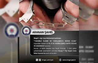 Bingöl’de 6 yıl 8 ay kesinleşmiş hapis cezası...