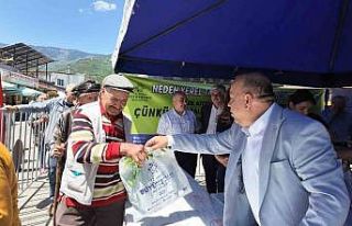 Bozdoğan’da vatandaşlara 25 bin fide dağıtıldı