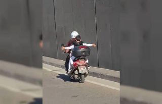 Bursa’da tehlikeli yolculuk kamerada