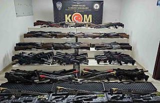 Çorum’da 118 adet ruhsatsız av tüfeği ele geçirildi