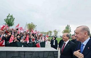 Cumhurbaşkanı Erdoğan’a KKTC’de yoğun ilgi