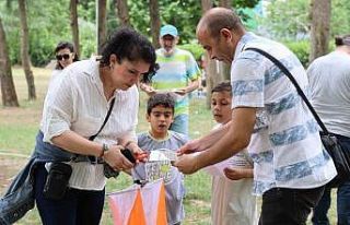 Doğada ailece sporun keyfini yaşadılar