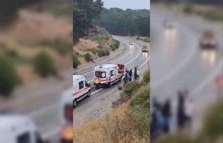 Edremit’te trafik kazası sonrası facianın eşiğinden...