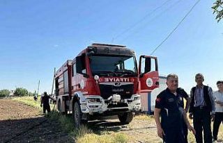 Ekili alan yanında çıkan yangın korkuttu