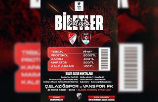 Elazığspor - Vanspor FK rövanş maçı biletleri...