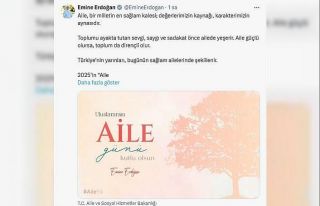 Emine Erdoğan’dan Uluslararası Aile Günü’ne...