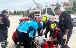 Endüstriyel kaza tatbikatı gerçeği aratmadı