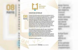 Erzurum’da izinsiz pankart asan 4 kişi gözaltına...