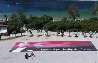 Fethiye Ölüdeniz’de 19 Mayıs hem karada hem havada...