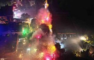 Florya’da şampiyonluk kutlaması havadan görüntülendi